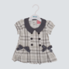 Lini peach-grey party frock for baby girls